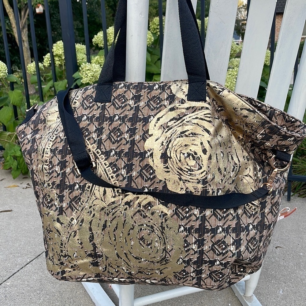 Soft Surroundings Gold Rose‎ Carry All Large Tote